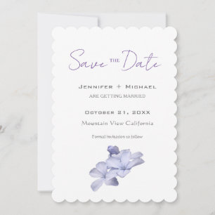 Save The Date Mariage Minimaliste Calligraphie Florale 