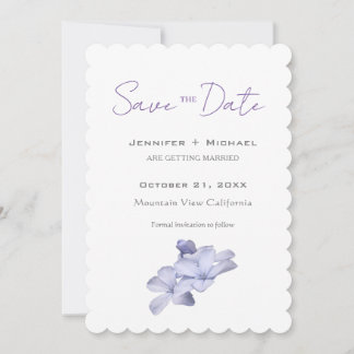 Save The Date Mariage Minimaliste Calligraphie Florale