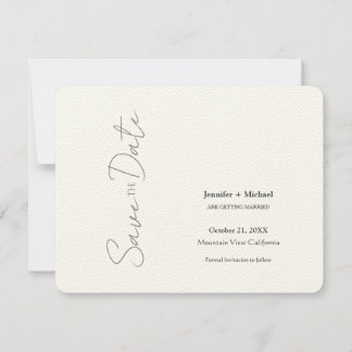Save The Date Mariage Minimaliste Calligraphie Script