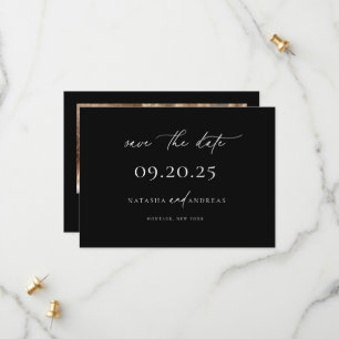 Save The Date Mariage Minimaliste Chic Contemporain Enregistrer