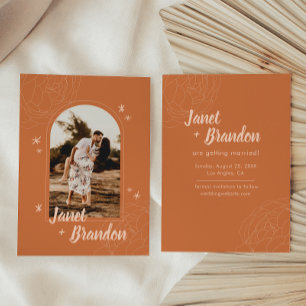 Save The Date Mariage minimaliste Earthy Boho