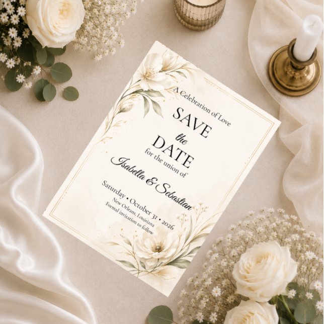 Save The Date Mariage Minimaliste Élégant (Créateur téléchargé)