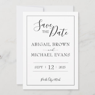 Save The Date Mariage minimaliste Enregistrer la date