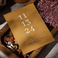 Mariage minimaliste jaune moutarde moderne d'autom