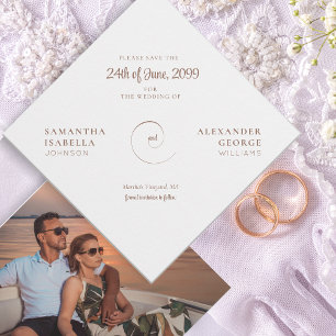 Save The Date Mariage Minimaliste Mocha Mousse Timeless Esperlue