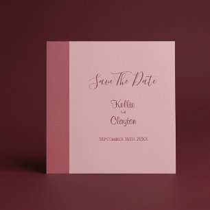 Save The Date Mariage minimaliste moderne avec bar rougissant