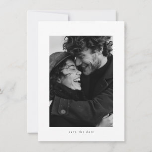 Save The Date Mariage minimaliste moderne avec typographie et ph