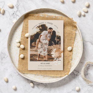 Save The Date Mariage minimaliste moderne Boho Arch Photo