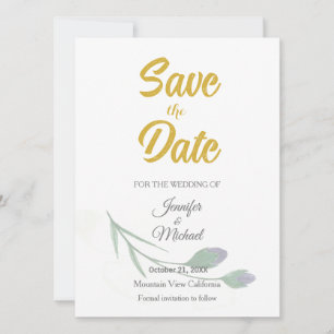 Save The Date Mariage Minimaliste Moderne Calligraphie Simple
