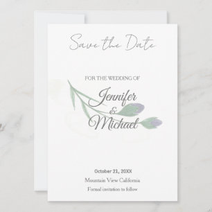 Save The Date Mariage Minimaliste Moderne Calligraphie Simple