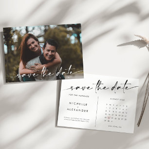 Save The Date Mariage minimaliste Moderne Chic Enregistrer La Ca