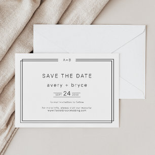Save The Date Mariage minimaliste moderne Enregistrer la date / 
