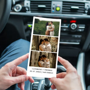 Save The Date Mariage minimaliste Photo cabine superposition Mer