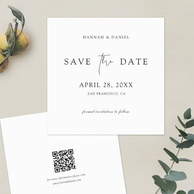 Save The Date Mariage minimaliste simple et élégant (Créateur téléchargé)