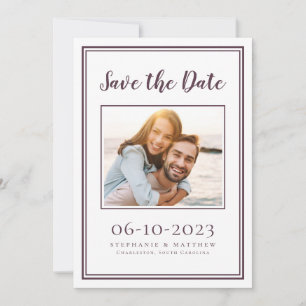 Save The Date Mariage Moderne à Cassis Photo de Fiançailles Simp