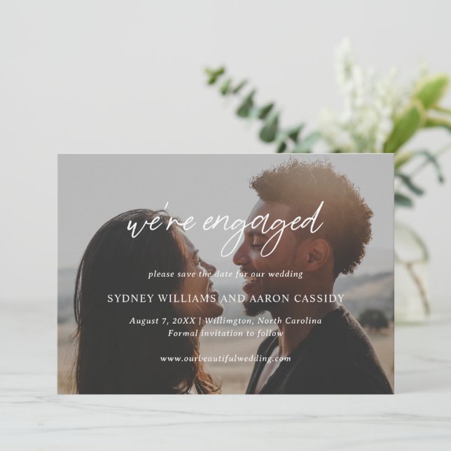 Save The Date Mariage Moderne à Sydney (Debout devant)