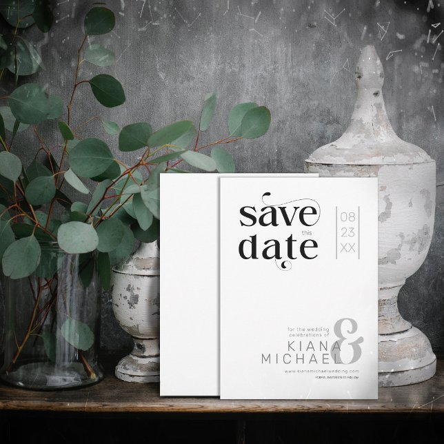 Save The Date Mariage moderne décoratif ID887 (Créateur téléchargé)