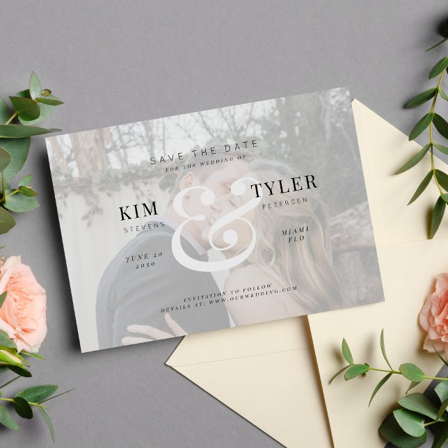 Save The Date Mariage moderne élégant avec photo personnalisée s (Créateur téléchargé)