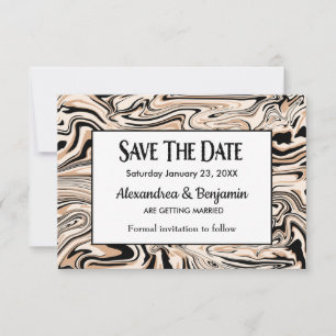 Save The Date Mariage moderne Elegant Motif Aquarelle Elégant Pe