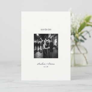Save The Date Mariage Moderne Élégant Script Photo QR