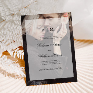 Save The Date Mariage moderne Enregistrer la date   Photo avec s