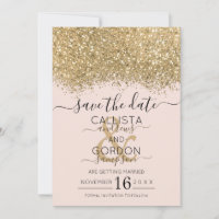 Mariage Moderne Luxueux Paillettes Rose Or Confett