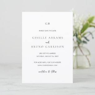 Save The Date Mariage Moderne Minimaliste
