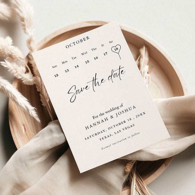 Save The Date Mariage moderne minimaliste (Créateur téléchargé)