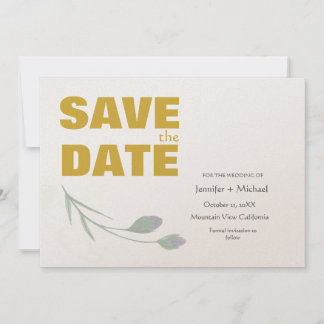 Save The Date Mariage Moderne Minimaliste Écriture Calligraphiqu