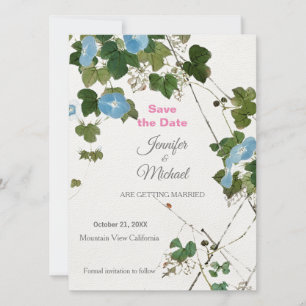 Save The Date Mariage Moderne Minimaliste Simple Calligraphie Fl