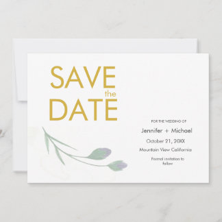 Save The Date Mariage Moderne Minimaliste Simple Noms Personnali