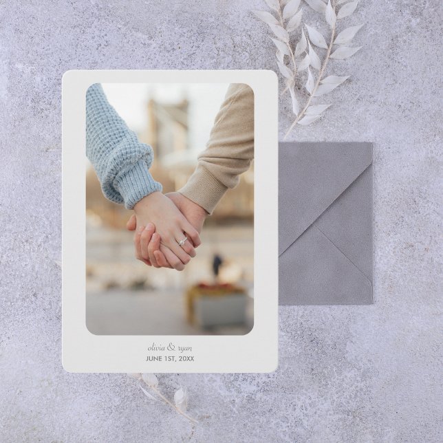 Save The Date Mariage moderne | RÉSERVEZ LA DATE | Argent léger (Créateur téléchargé)