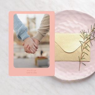 Save The Date Mariage moderne RÉSERVEZ LA DATE Corail clair