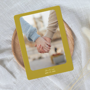 Save The Date Mariage moderne RÉSERVEZ LA DATE Jaune foncé