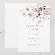Mariage Moderne Simple d'Automne avec Fleurs Séché