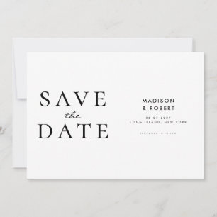 Save The Date Mariage moderne simple Enregistrer la date