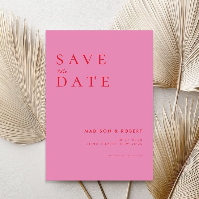 Save The Date Mariage moderne simple Enregistrer la date (Créateur téléchargé)