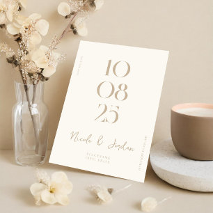 Save The Date Mariage moderne simple et chic