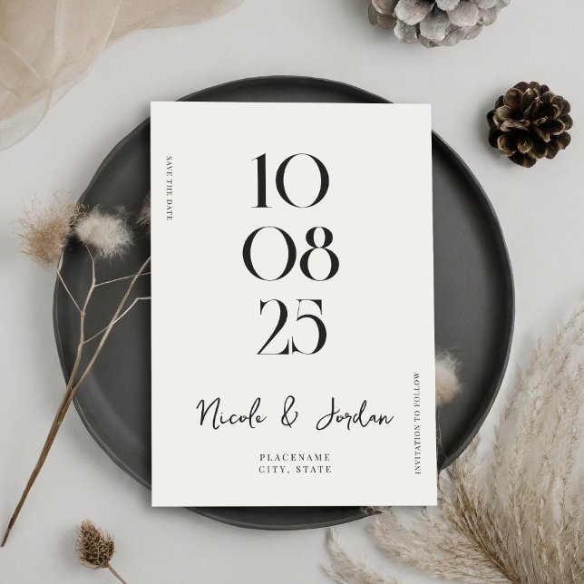 Save The Date Mariage moderne simple et chic (Créateur téléchargé)