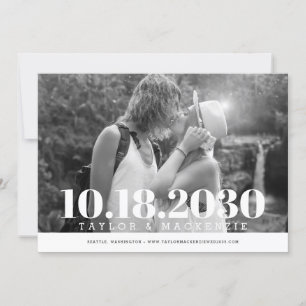 Save The Date Mariage Moderne Simple Minimaliste Élégant