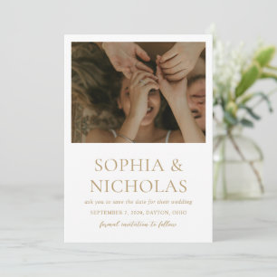 Save The Date Mariage moderne Sophia Gold