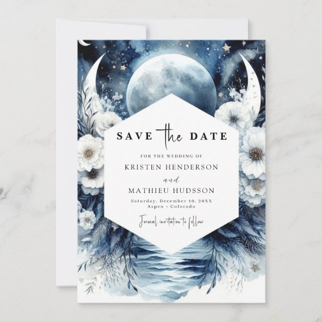 Save The Date Mariage monochrome (Devant)