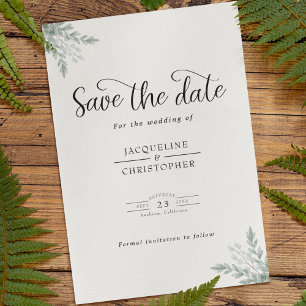 Save The Date Mariage Monogram Eucalyptus Enregistrer La Date