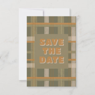 Save The Date Mariage Motif écossais celte de Tartan