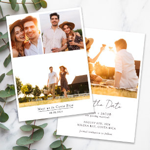 Save The Date Mariage multiphoto minimaliste