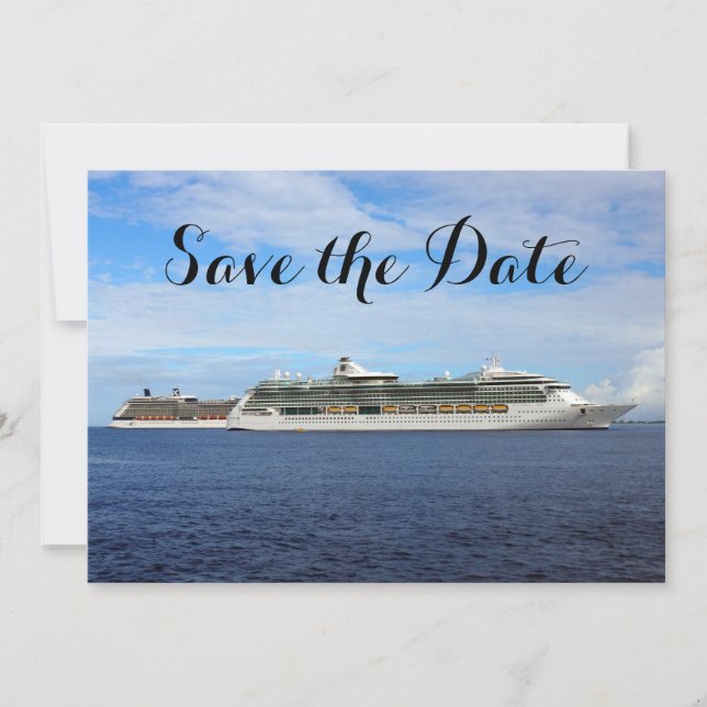 Save The Date Mariage nautique bateau de croisière Enregistrer l (Devant)