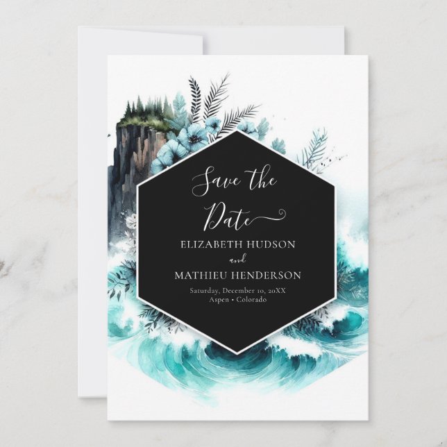 Save The Date Mariage nautique Boho imprimable (Devant)