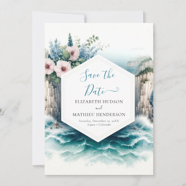 Save The Date Mariage nautique Boho personnalisé (Devant)