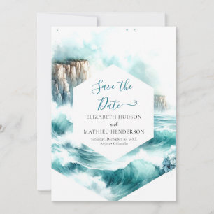 Save The Date Mariage nautique Chic Watercolor