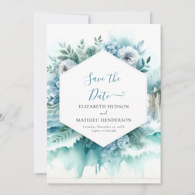 Save The Date Mariage nautique minimaliste (Devant)